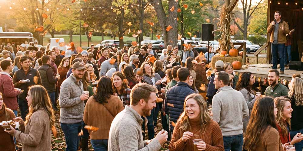 Fall Festival Celebration Crowd